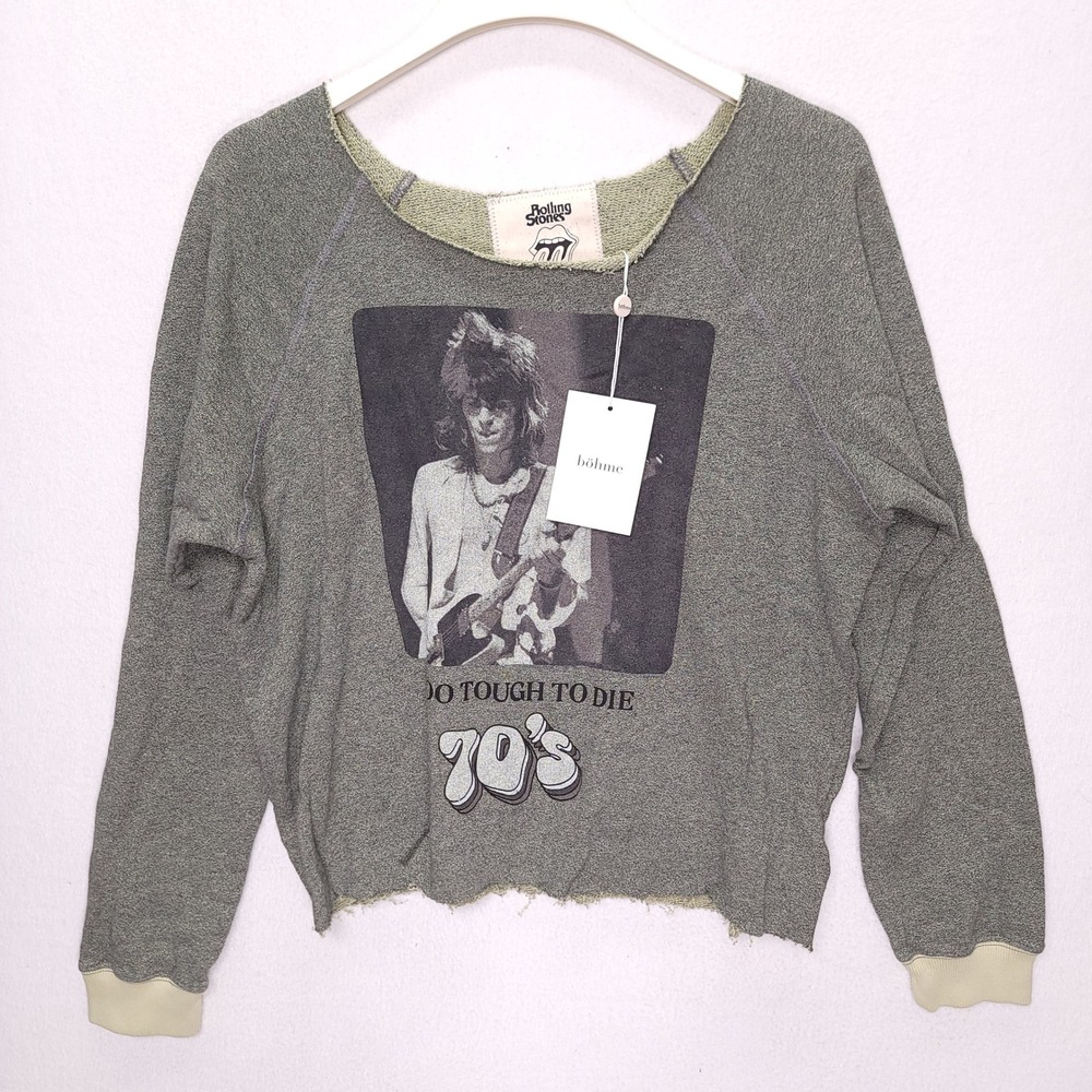 Rolling Stones People of Leisure Böhme Keith Richards Graphic Sweatshirt XL NEW